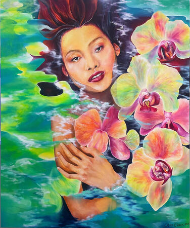 Embrace, 2023, Oil on canvas, 3 x 4ft
