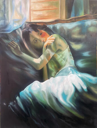 Azure Reverie, 2023, Oil on canvas, 3 x 4ft
