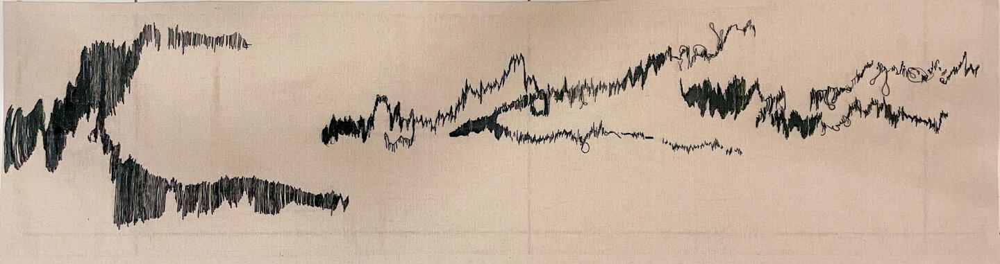 Equilibrium, 2023, Threads on canvas , 150cm x 50cm